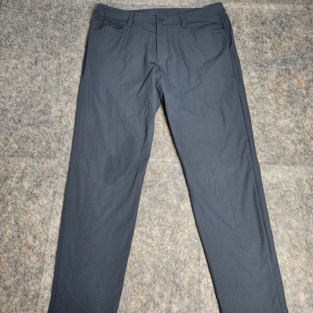 lululemon ABC Slim Fit Pants Men 34x29 Gray Warpstreme Performance Stretch Prep
